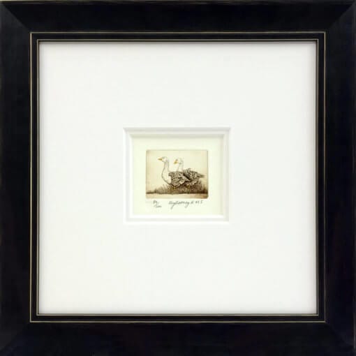 Etching Geese II _Framed