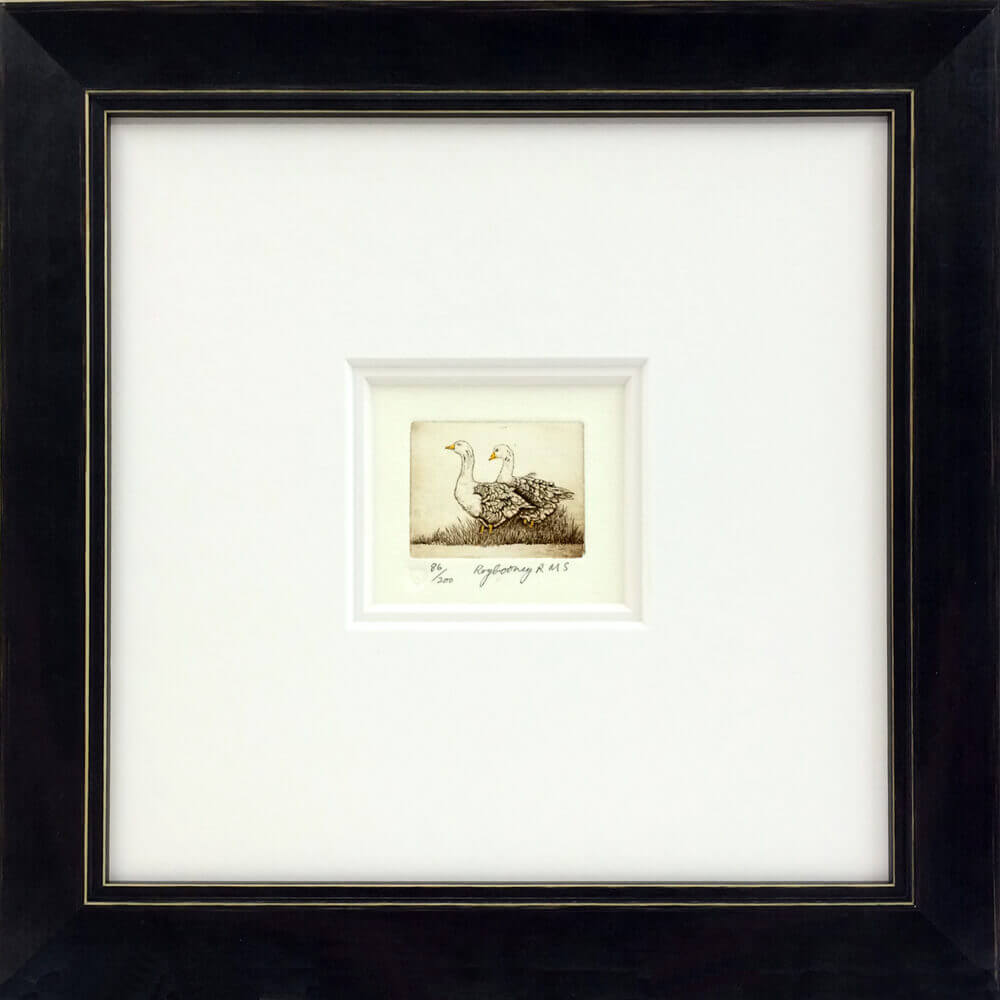 Etching Geese II _Framed