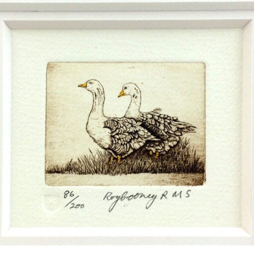 Etching Geese II _Framed