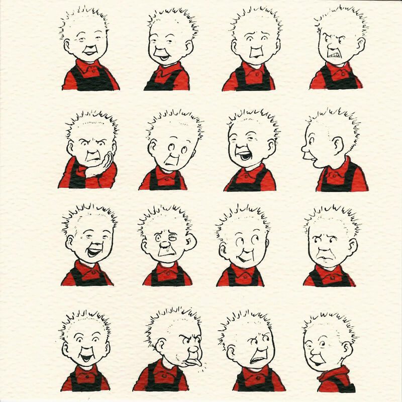 Oor Wullie Faces card by John Patrick Reynolds