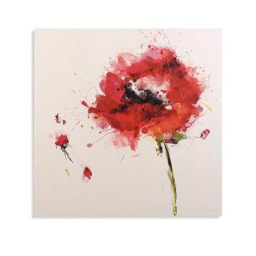 Rosso Burst Canvas l Floral Art