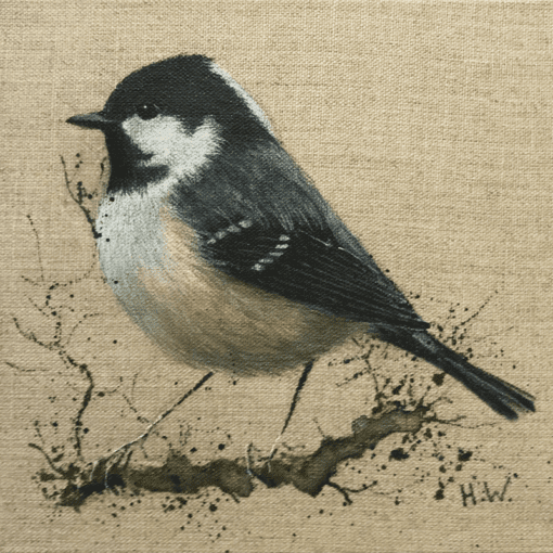 Coaltit on Branch by Helen Welsh