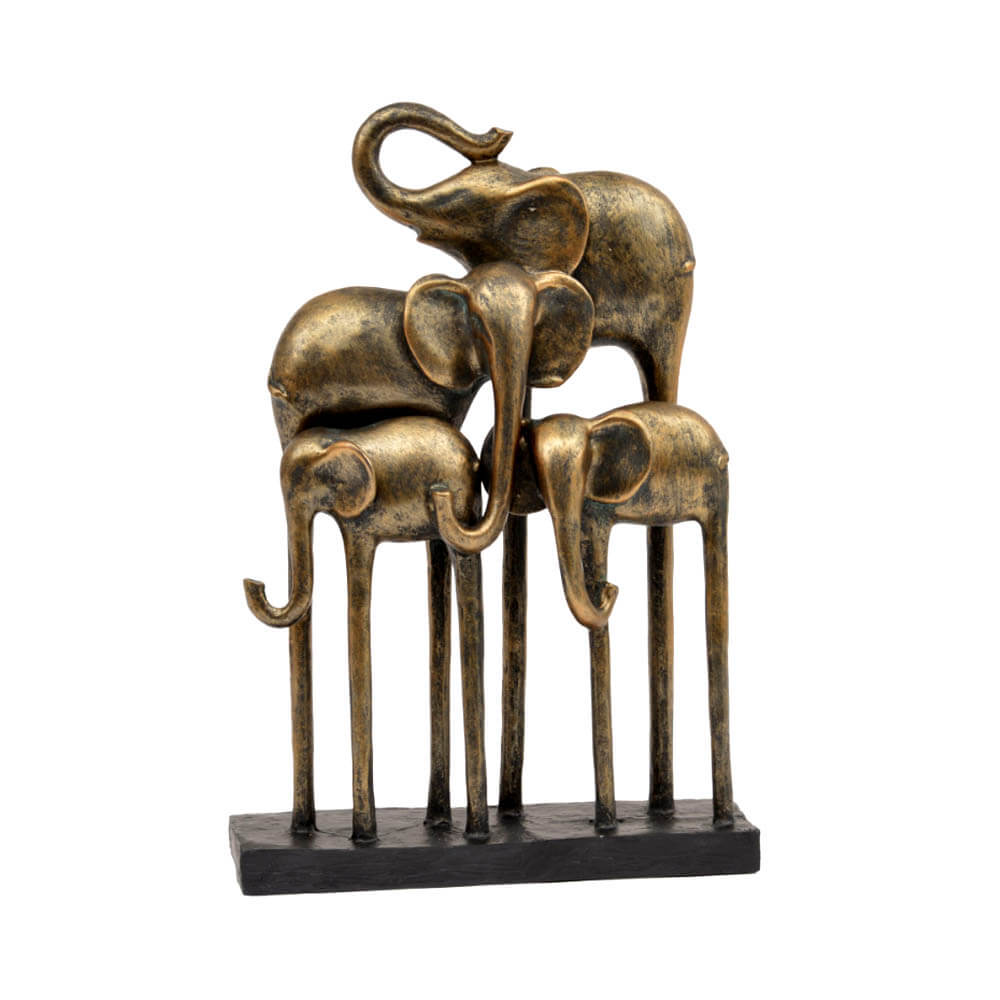 Antique Bronze Group of Elephants