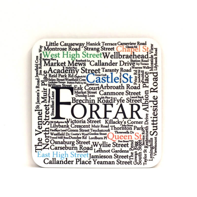 Forfar Street Name Coaster
