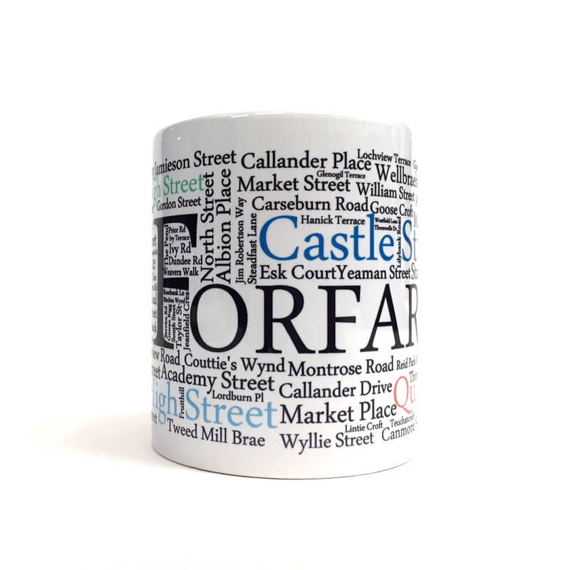 Forfar street name mug