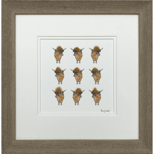 9 Highland Cows by Penny Lindop