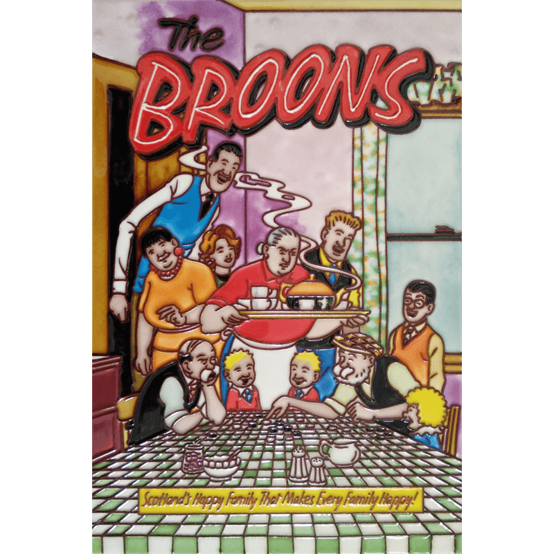 The Broons Yer Teas Oot Hand Painted Tile