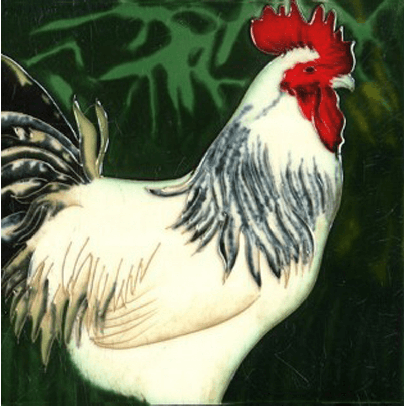 Cockerel Hand Painted Tile