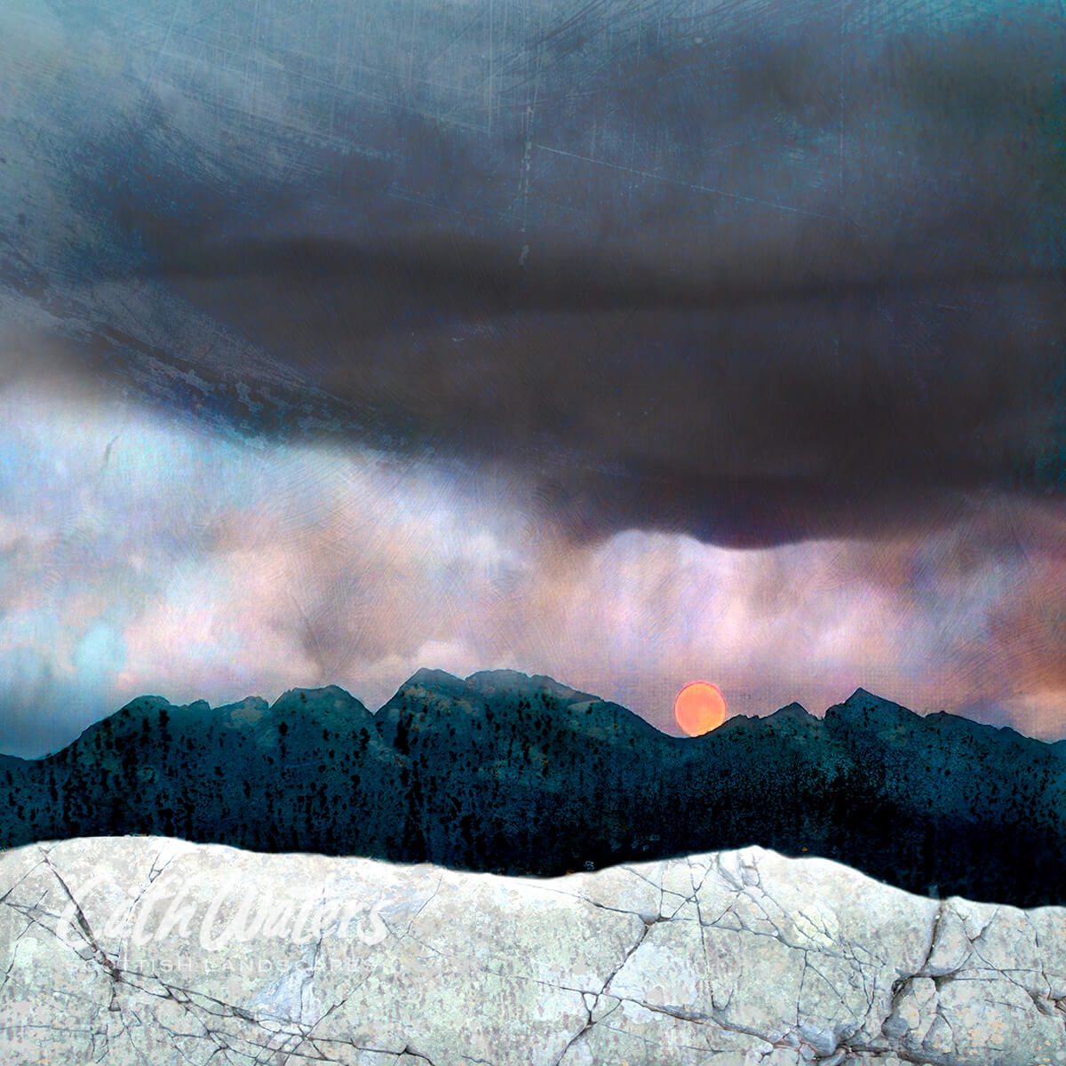 Cath Waters Strawberry Moon over the Cuillin, Isle of Skye