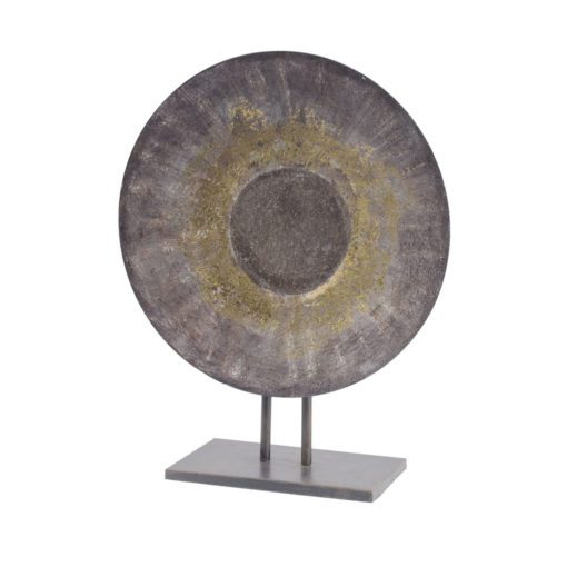 Grey and gold sculpture