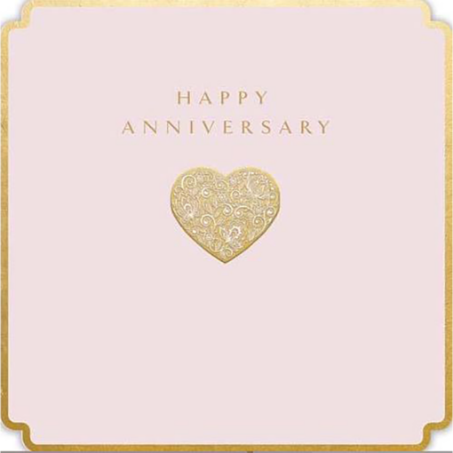 happy anniversary gold heart