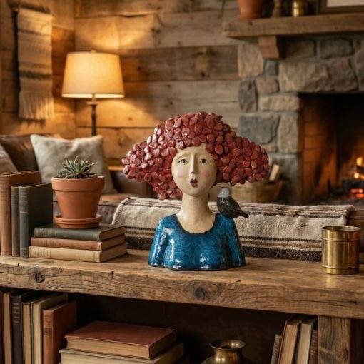 Amélie -Red haired Lady with Bird