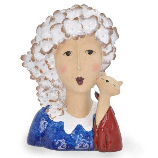 Claudette - White Haired Lady with Bird
