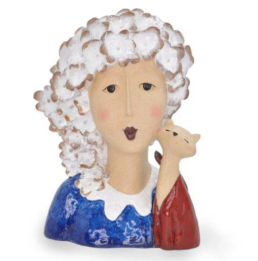 Claudette - White Haired Lady with Bird