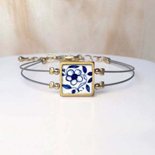 Framed Square ceramic Bracelet Delft B138/124