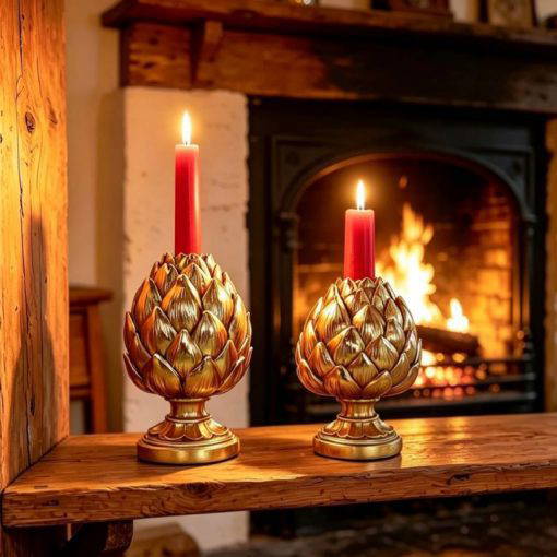 Artichoke Candle Holder Set