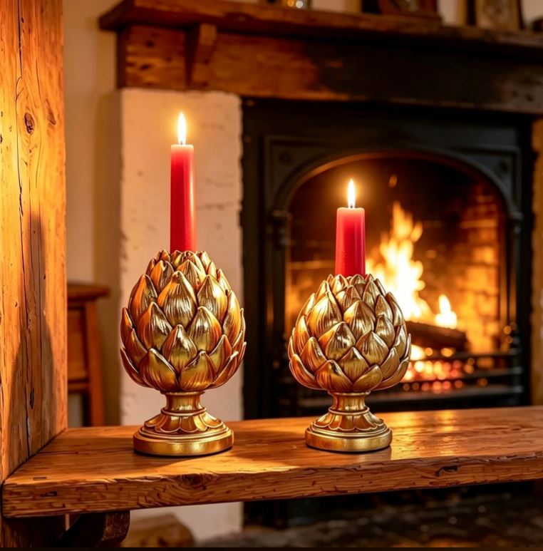 Artichoke Candle Holder Set