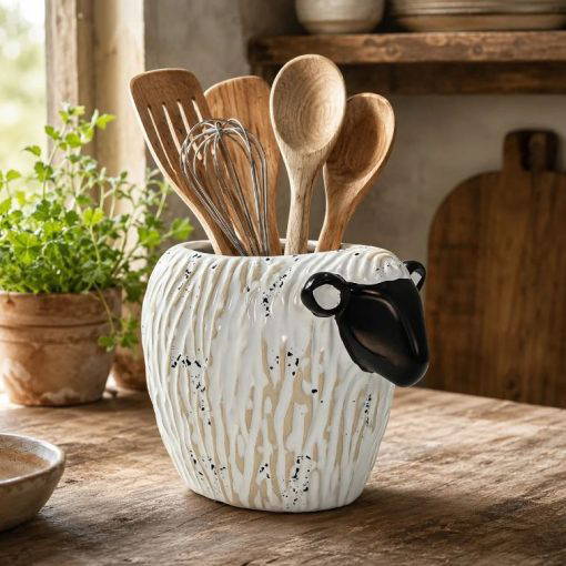 Stoneware Sheep Vase Small